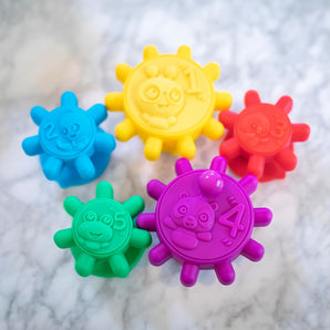[RESIGILAT] Baby Einstein Gears – Set roți cu bază cu ventuză, jucărie senzorială și educativă, 5 piese, 3 luni+