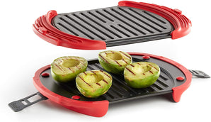 [RESIGILAT] Grill cu microunde Lekue XL, rosu/negru
