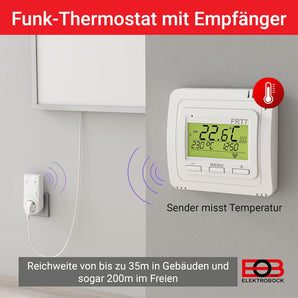 [RESIGILAT] ELEKTROBOCK FRT7B3, Termostat wireless, Alb