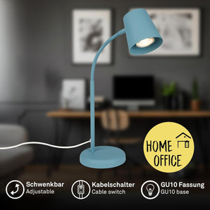 [RESIGILAT] BRILONER Lampa noptiera rotativa, GU10, albastru porumbel