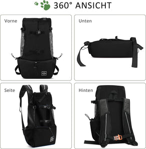[RESIGILAT] Rucsac pentru caini mici si mijlocii negru carbune XL