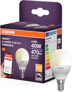 [RESIGILAT] Osram P40 Mini LED Smart Bulb, E14, 4.9W, ZigBee 3.0, Alb Cald