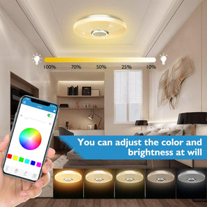 [RESIGILAT] Plafoniera LED 36W Bluetooth cu telecomanda si RGBW 30cm