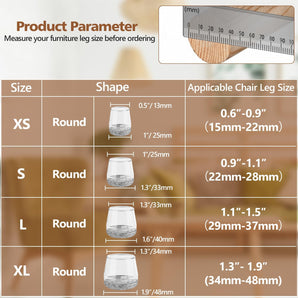 [RESIGILAT] 28 Piese Papuci Rotunzi, Opritoare Scaune, Cauciuc Siliconic