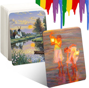 [RESIGILAT] Hartie acuarela 300 g, 40 coli, alb natural, 10 x 15 cm