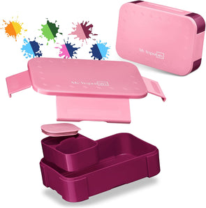 [RESIGILAT] Bento box copii roz-violet pentru gradinita si scoala