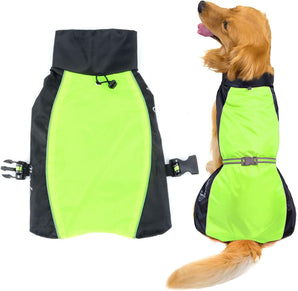 [RESIGILAT] Zunea impermeabile caini, jacheta reflectorizanta, verd