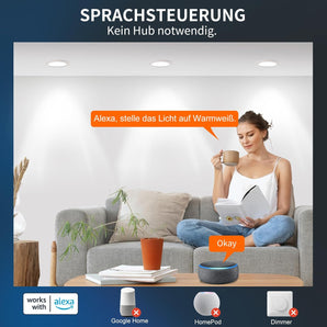 [RESIGILAT] Spot LED DUSKTEC 230V Alexa set 6 lumini IP44