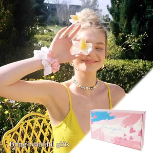 [RESIGILAT] Agrafe de par mari cu flori hawaiiene, 8 bucati.