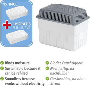 [RESIGILAT] WENKO Dezumidificator cu 2 blocuri 1 kg Alb/Gri