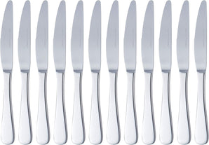 [RESIGILAT] Cutit de masa Amazon Basics, pachet de 12, argintie