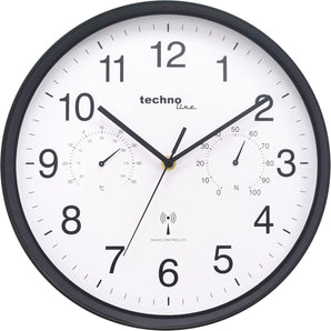 [RESIGILAT] Ceas perete Technoline, radio, negru, 30 cm