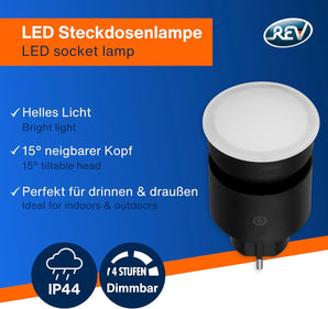 [RESIGILAT] Lampa REV pentru priza 10W 850lm 3000K antracit