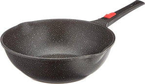 [RESIGILAT] Wok 30 cm Kamberg cu mâner detașabil, aluminiu, negru
