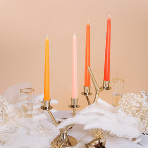 [RESIGILAT] Lumanari conice portocalii, anti-picurare, 4 buc