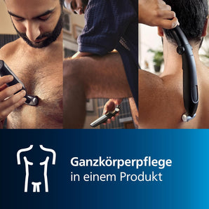Philips Bodygroom Series 5000, trimmer corporal rezistent la apă pentru zona intimă și corp, ras neted și confortabil, îngrijire completă a corpului inclusiv spate, autonomie 60 min, model BG5021/16