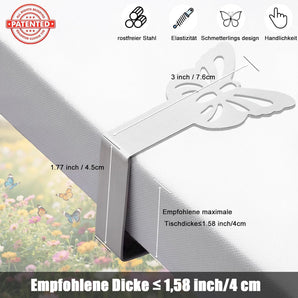 [RESIGILAT] Cleme inox pentru fata de masa, 10 bucati, mese groase