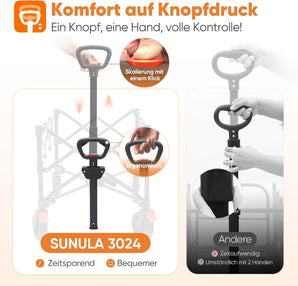 [RESIGILAT] Carucior pliabil manual 120KG roti teren 150L negru