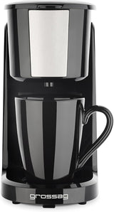 [RESIGILAT] Cafea Grossag KA 8 cu ceasca neagra si filtru detasabil