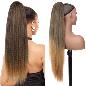 [RESIGILAT] Coada de cal lunga cu clips negru si blond pentru femei