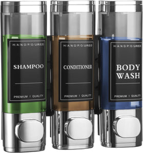 [RESIGILAT] Dozator sapun dus cu pompa, 300 ml, argintiu, montare perete