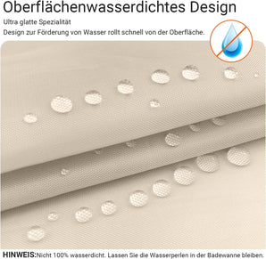 [RESIGILAT] Perdea dus 90x90 cm, material antimucegai, bej, 6 inele