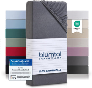 [RESIGILAT] Blumtal Basics Cearsaf cu elastic 120x200cm, Bumbac 100%, Gri