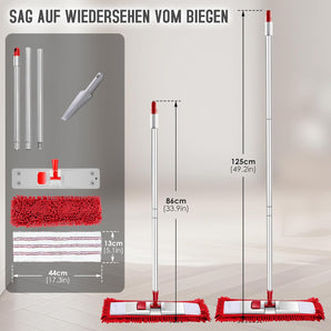 [RESIGILAT] Mop 360 grade cu maner din inox si 4 tampoane din microfibra