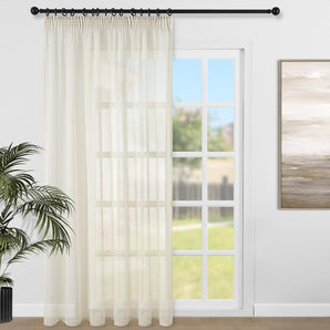 [RESIGILAT] Topfinel perdele volan 300x240cm bej transparente