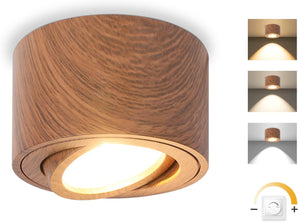 [RESIGILAT] Spot LED reglabil, 5 W, O80 mm, 3000 K, Legno scuro
