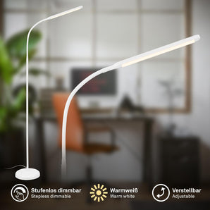 [RESIGILAT] Lampa de podea LED reglabila Briloner alba 21x170 cm