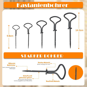 [RESIGILAT] Miuezuth Set Burghie Castane, 326 Piese, Burghiu 1,5-5 mm