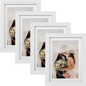 [RESIGILAT] Set 4 rame foto 13x18 cm lemn alb suport perete masa
