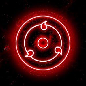[RESIGILAT] Semn neon LED Sharingan, controlabil, rosu