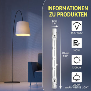 [RESIGILAT] Klarlight 100W R7S Halogen 118mm Alb cald 2 bucati