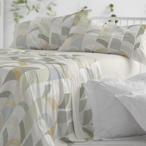 [RESIGILAT] Burrito Blanco Set lenjerie pat, 50% poliester, 50% bumbac, masliniu