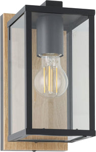 [RESIGILAT] Lampa de perete Budrone, exterior, metal negru, soclu E27