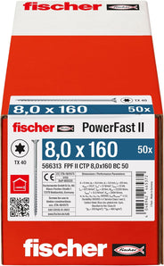 [RESIGILAT] fischer PowerFast II CTP 8.0x160 50 buc suruburi lemn