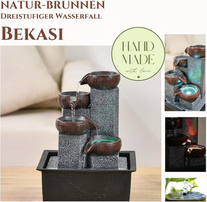 [RESIGILAT] Bkasi Zen'Light, Fantana de interior 4 niveluri, LED colorat, H 21 cm