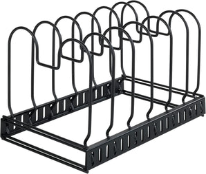 [RESIGILAT] Suport capace extensibil negru, 6 compartimente, metal