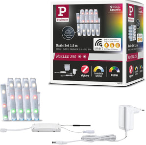 [RESIGILAT] Banda LED Paulmann Stripe MaxLED 250, set smart 1.5m, argintiu