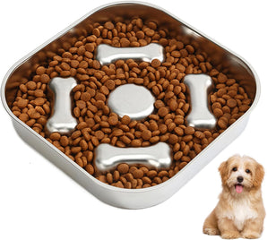 [RESIGILAT] Hranitor cu hranire lenta, otel inoxidabil, 21 x 21 cm