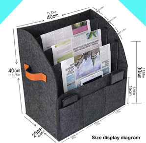 [RESIGILAT] Suport reviste pliabil cu buzunare si separator 40x40x25cm