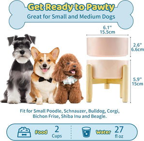 [RESIGILAT] Bol ceramic pentru caini, ridicat, 800 ml, roz