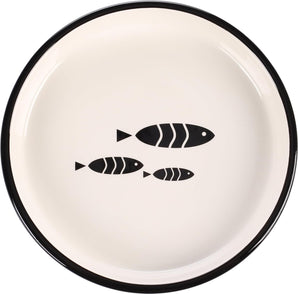 [RESIGILAT] Bol pisici Sardi Rotund Negru si Alb 250ML Ceramica