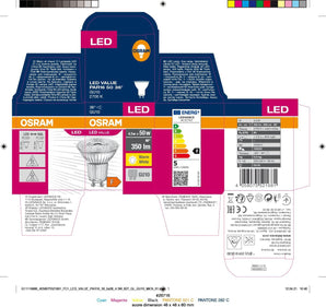 [RESIGILAT] OSRAM LED Star Value PAR16, GU10, 4.3W, alb cald