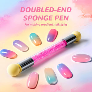 [RESIGILAT] Set pensule unghii UV-Gel 6 piese cu burete Ombre.