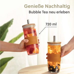 [RESIGILAT] Cana ceai Cosumy set 2 cani sticla 720ml reutilizabile