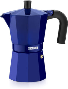 [RESIGILAT] Espressoare aluminiu Monix 6 cesti albastru cobalt