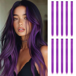 [RESIGILAT] 10 Extensii par cu clips, 55 cm, violet
